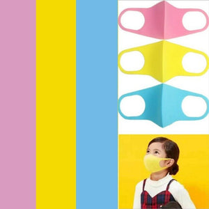 Children washable adult Sponge Mask Girl 3 pieces (pink yellow blue) health corono vırus care products